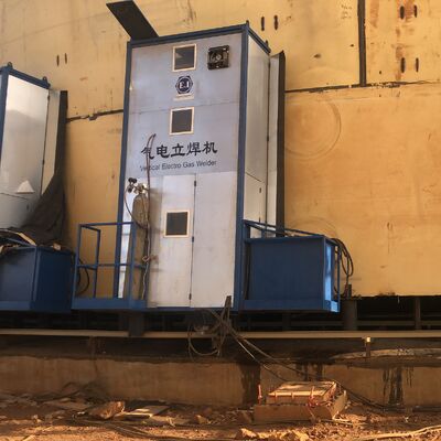 WINCOO Large Tank Vertical Welding Machine with 8-45 mm Plate Thickness, PLC Control, and Water Cooling System