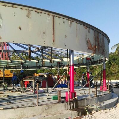 PLC-Controlled Two-Stage Hydraulic Jacking System – The Intelligent Tank Lifting Solution