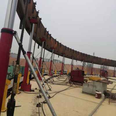 WINCOO Two-Stage Hydraulic Tank Lifting Cylinder with 125KN Lifting Capacity and PLC Control for Precise Tank Construction